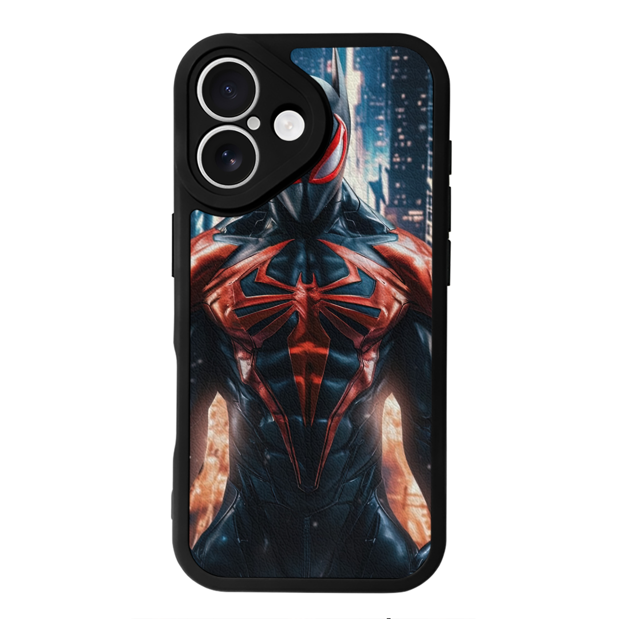 （画像用） Spider Man スパイダーマン 【iPhone 16シリーズ対応】シリコンスマホケース（レザー調） 材質：シリコン